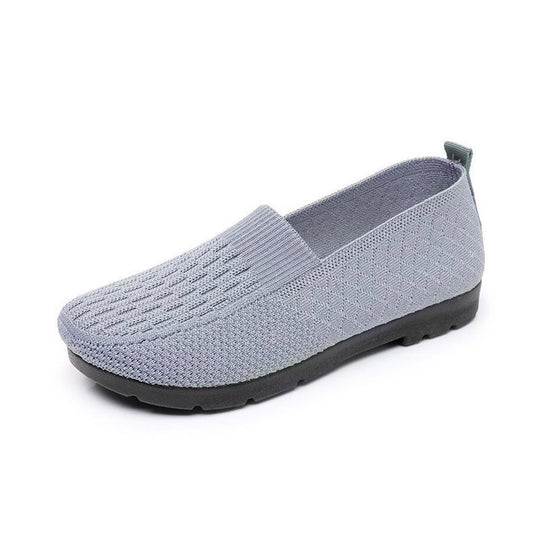 Damen Komfortable Slip-On Freizeitschuhe mit atmungsaktiver Strickoberfläche R&B