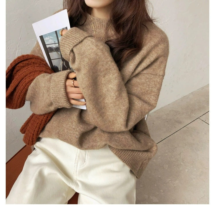 Damen bequemer Oversize-Pullover R&B