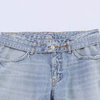 Damen weite Jeans im modernen Schnitt mit hohen Seitenöffnungen R&B