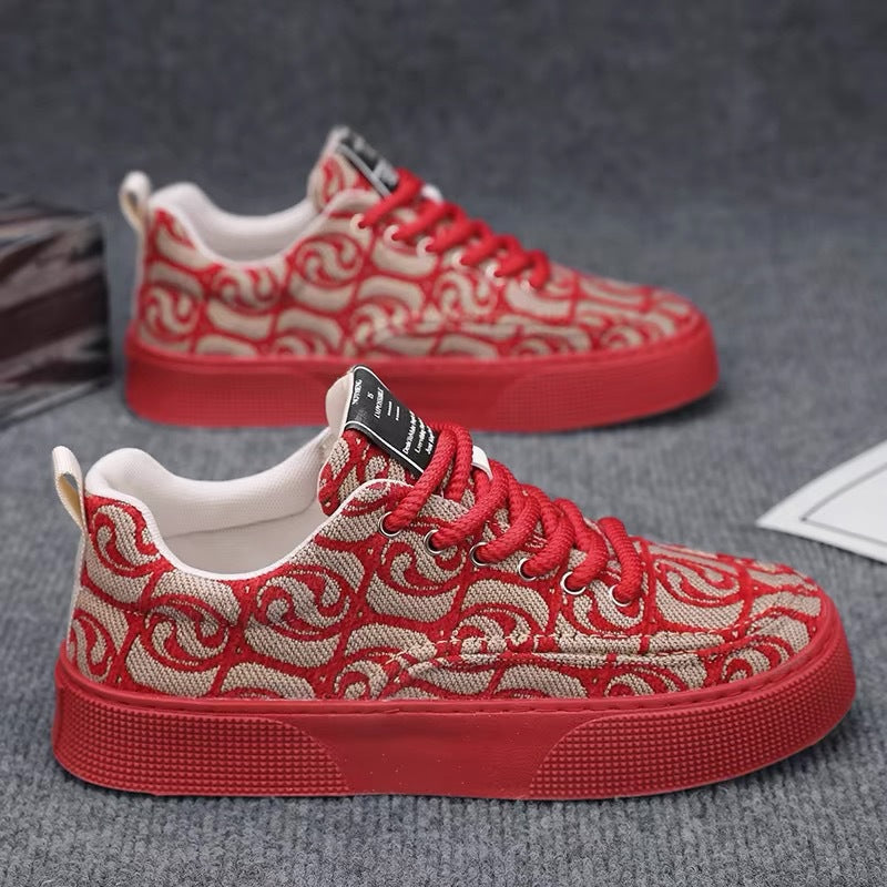 Damen Modische Sneaker mit einzigartigem grafischen Muster und rutschfester Sohle