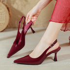 Damen Slingback-Pumps mit elegantem spitzen Design und funktionalem Riemen