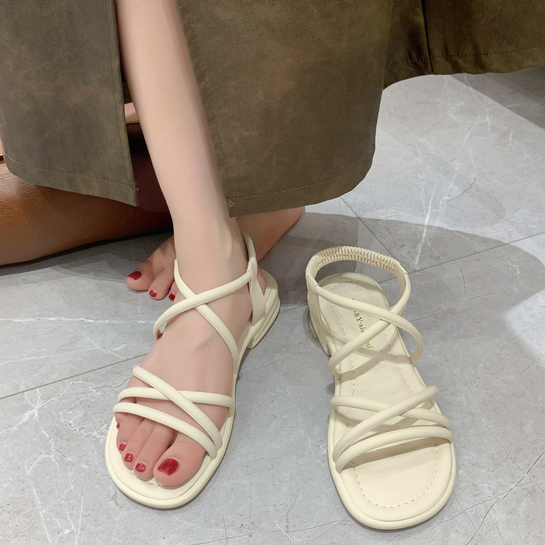 Damen Sandalen mit innovativem Riemendesign und bequemem Fußbett R&B