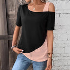 Damen Modisches T-Shirt mit asymmetrischem Design