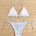 Damen Triangel-Bikini-Set mit raffiniertem Rüschendesign R&B