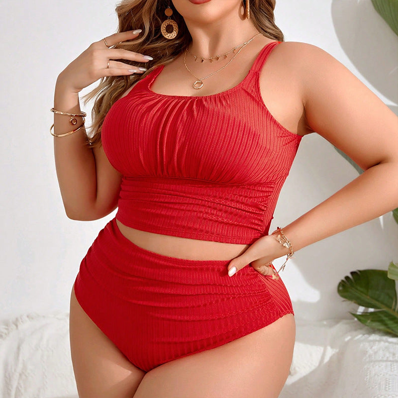 Damen Hochtailliertes Bikiniset mit Rippdetail und Komfortbund R&B
