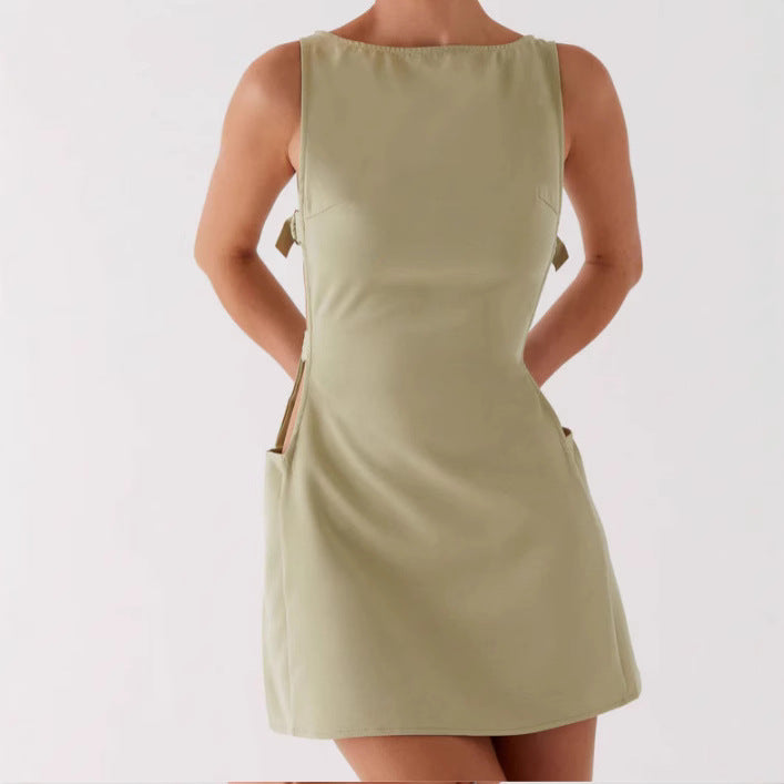 Damen Figurbetontes Cocktailkleid mit schmalem Schnitt und elegantem Rückenausschnitt R&B