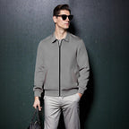 Herren sportliche Jacke mit strukturiertem Design und modernem Kragen R&B