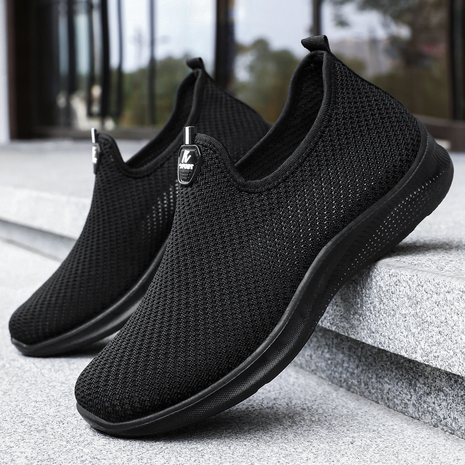 Damen Atmungsaktive Slip-On Freizeitschuhe mit elastischem Einschlupf R&B