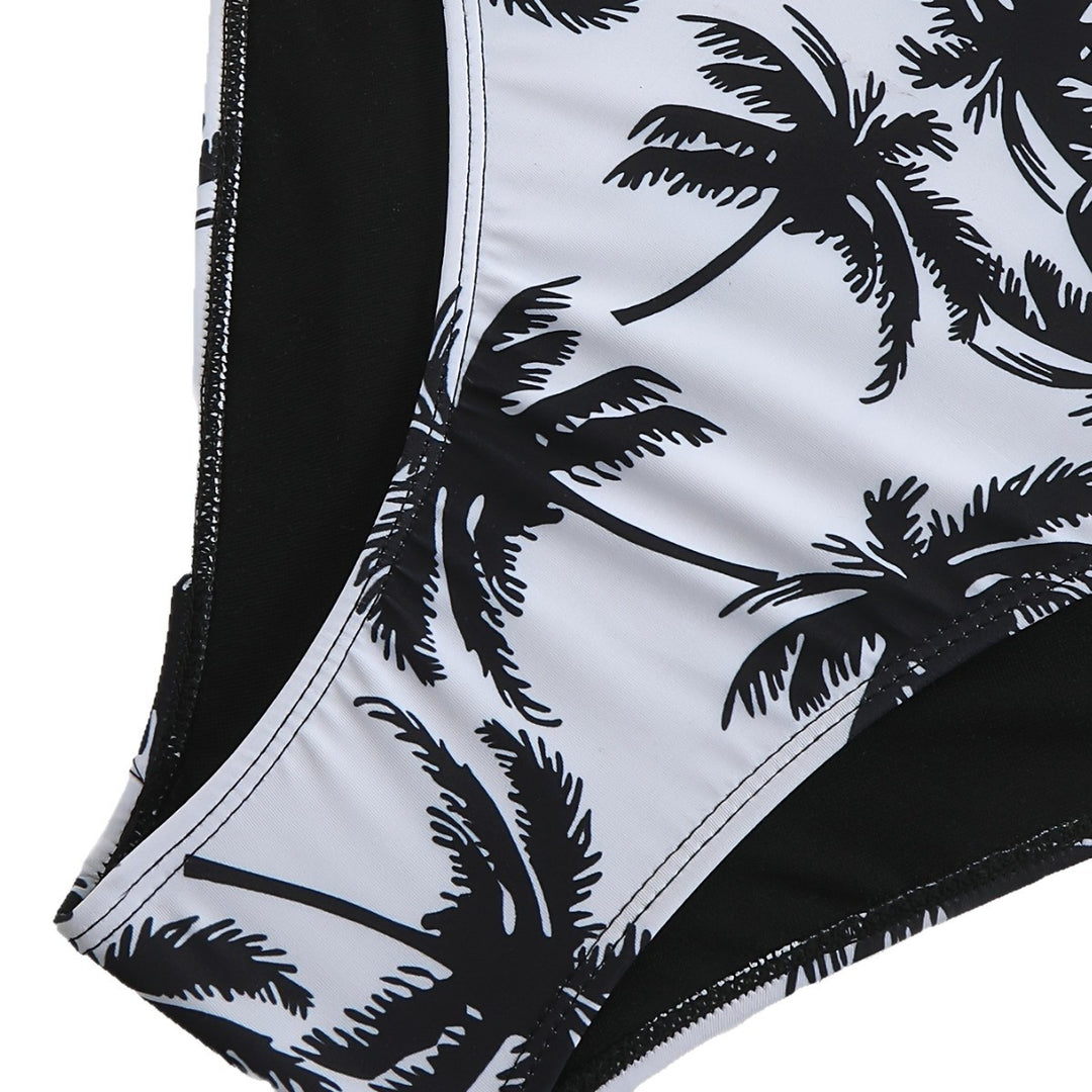 Damen Tankini-Set mit floralem Palmendruck R&B