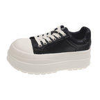 Damen modische Plateau Sneakers mit robustem Obermaterial und detaillierter Schnürung R&B