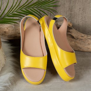 Damen Plateausandalen mit verstellbarem Riemen R&B
