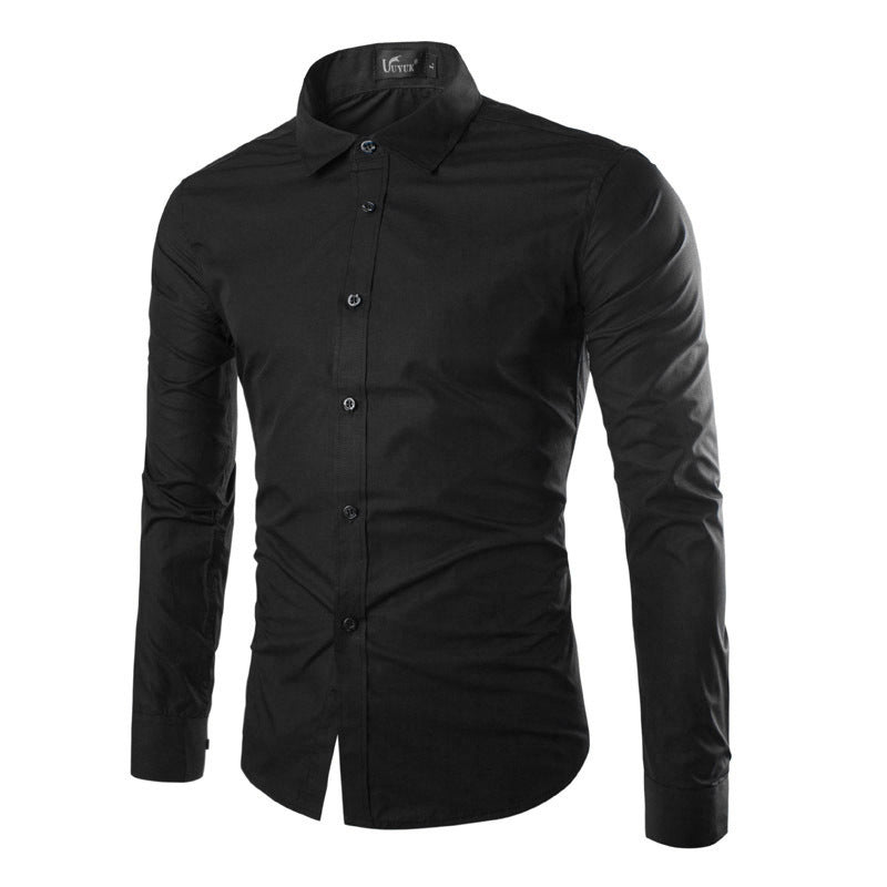 Herren elegante Langarmhemd R&B