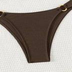 Damen Triangel-Bikini mit elegantem Ringdetail und hochwertiger Rippstruktur R&B