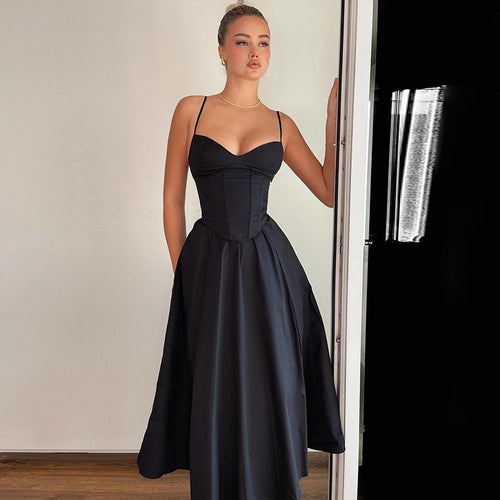 Damen Elegantes Abendkleid mit tailliertem Oberteil und schwingendem Rock R&B
