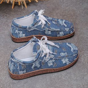 Damen Komfortable Freizeitschuhe mit lässigem Denim-Design R&B