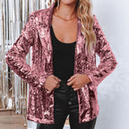 Damen Blazer mit Paillettenbesatz R&B