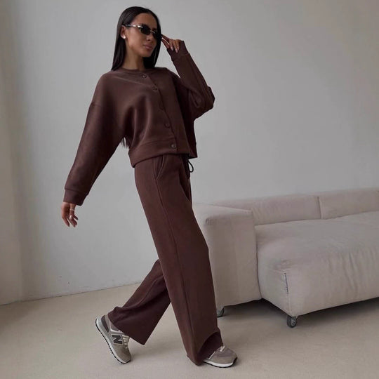 Damen lässiger Cardigan und Jogginghose Set R&B