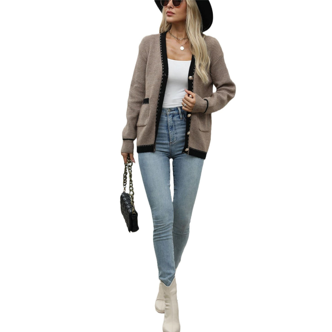 Damen Strickjacke mit dekorativen Knöpfen und feinem Strukturdesign R&B