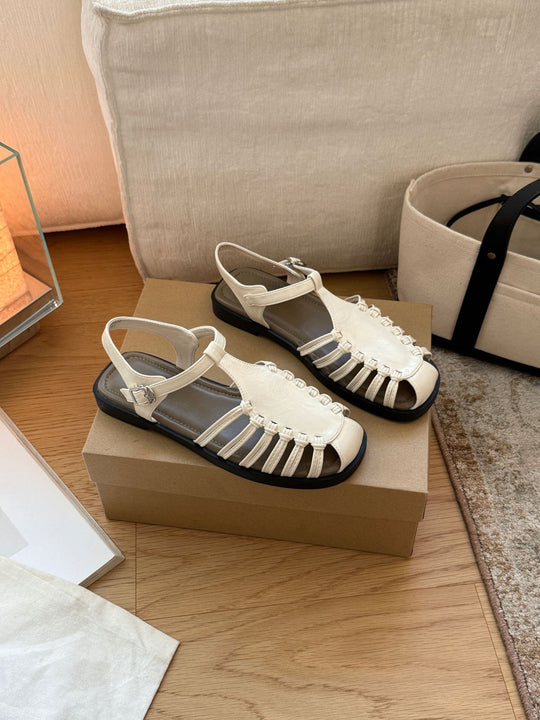 Damen Komfortable Sandalen mit dekorativem Riemendesign und atmungsaktivem Fußbett R&B