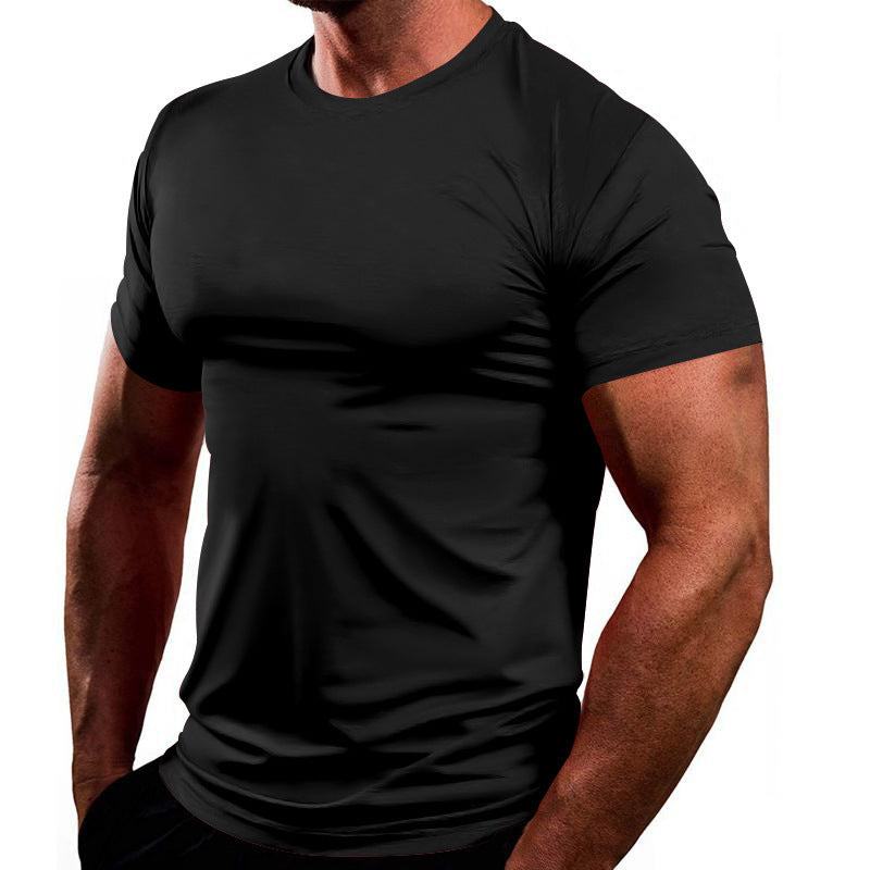 Herren Atmungsaktives Fitness-T-Shirt aus leichtem Stoff mit körperbetontem Schnitt R&B
