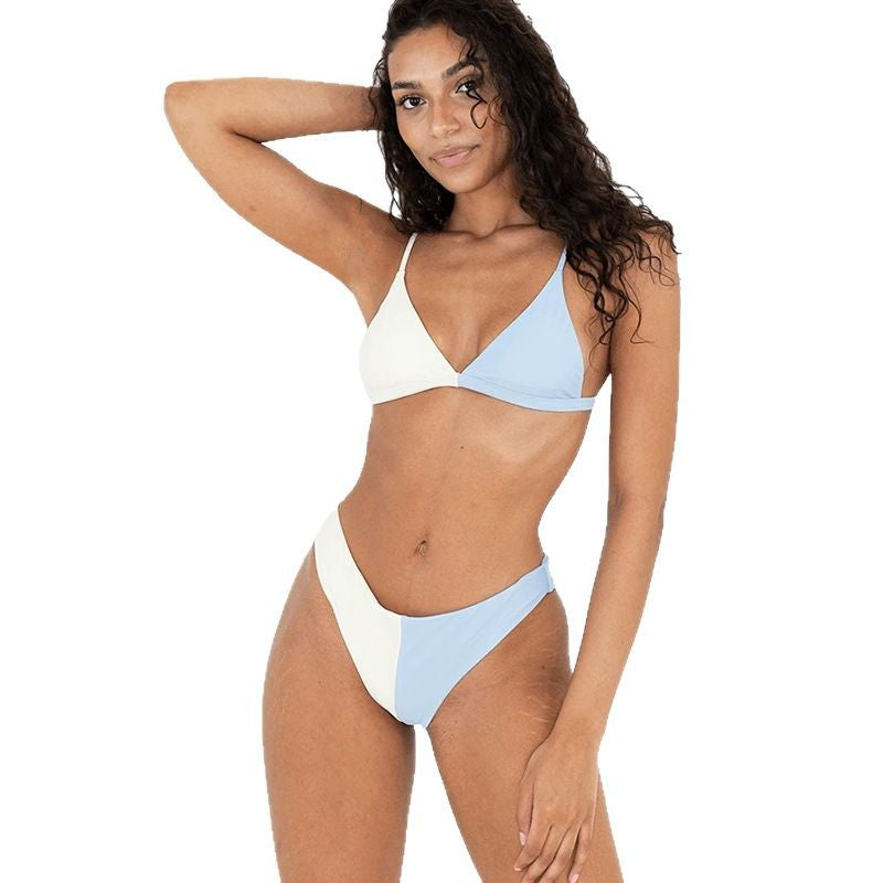 Damen Triangel-Bikini mit harmonischem Farbkontrast R&B