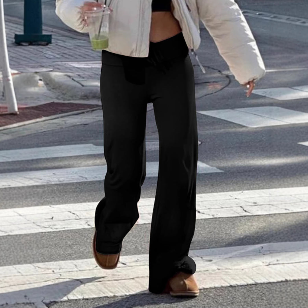 Damen weite Freizeit-Hose mit verstellbarem Bund und komfortablem Schnitt R&B