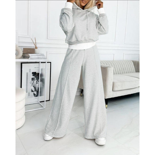 Damen Sportliches Lounge-Set mit weitem Schnitt und Kapuze R&B