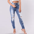 Damen Skinny Ripped Jeans mit modernem Used-Look R&B