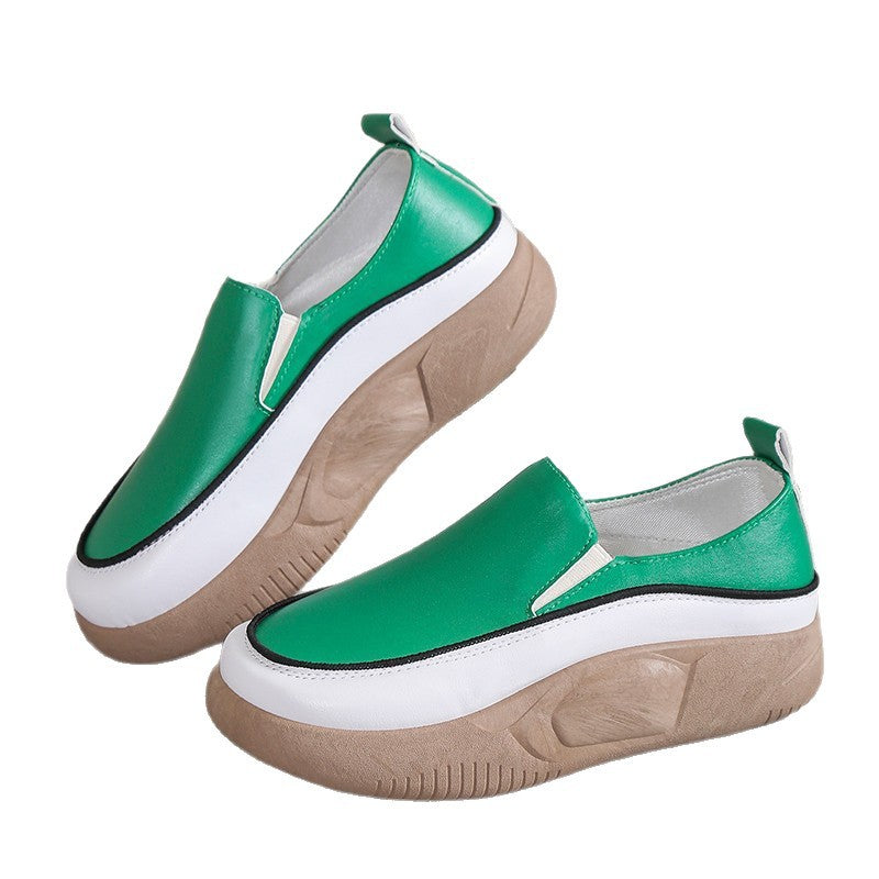 Damen trendige Slip-On Sneakers mit modischem Plateau R&B