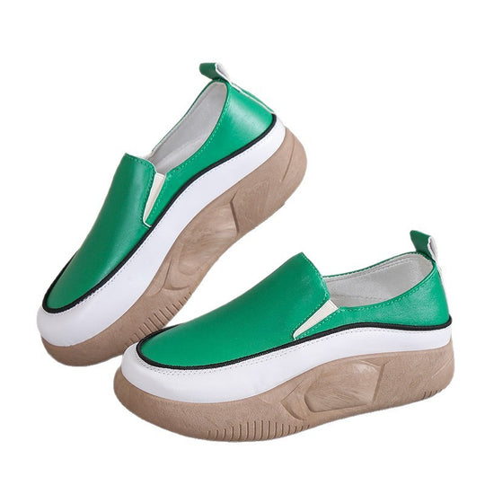 Damen trendige Slip-On Sneakers mit modischem Plateau R&B