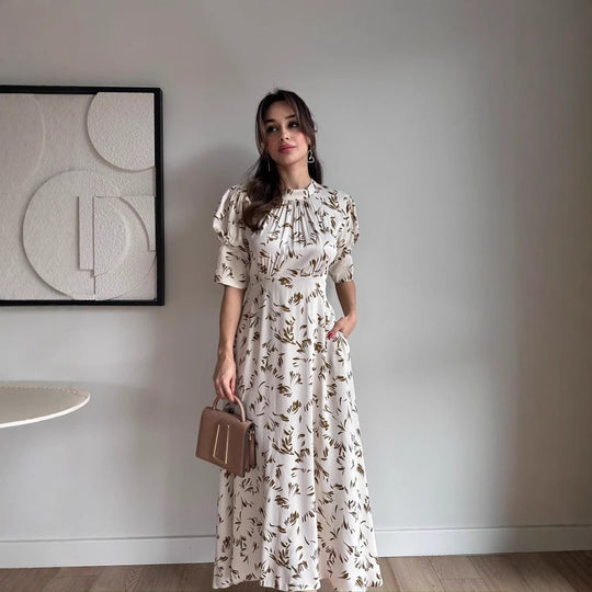 Damen Romantisches Maxikleid mit Rüschendetails und floralem Muster R&B