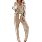 Damen Schlafanzug-Set aus weichem, atmungsaktivem Material R&B