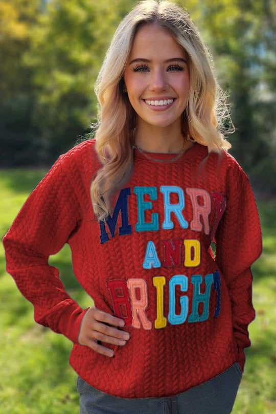 Damen Gemütlicher Sweatshirt mit fröhlicher Schriftzuggestaltung R&B
