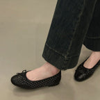 Damen Ballerinas mit verspieltem Schleifen-Design und atmungsaktiver Plattformsohle R&B