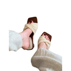 Damen trendige Badesandalen mit geflochtenem Riemendesign R&B