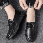 Herren elegante Mokassins mit modischem Design und hochwertigem Lederoberteil