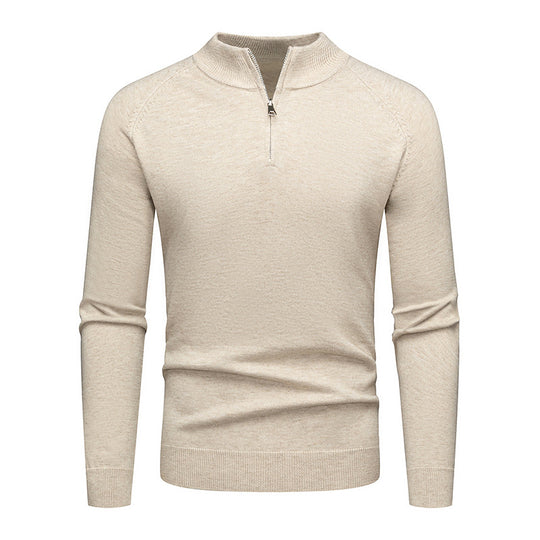 Herren modischer Pullover mit kurzem Reißverschluss R&B