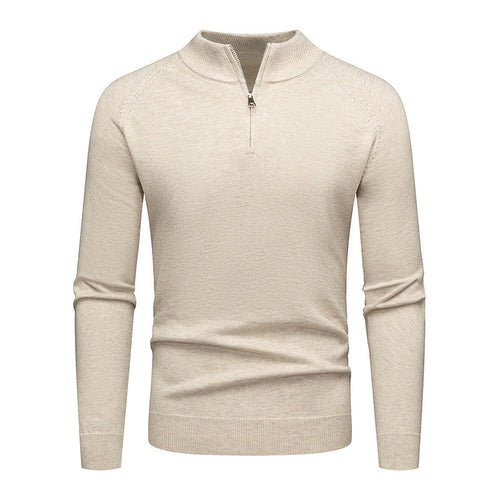 Herren modischer Pullover mit kurzem Reißverschluss R&B