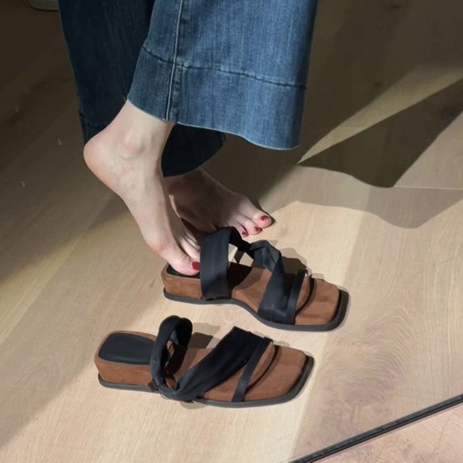 Damen Sandalen mit eleganter Schleifenapplikation R&B