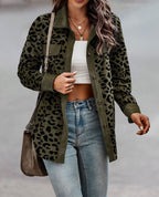 Damen Freizeitjacke im angesagten Leopardenmuster mit aufgesetzten Taschen R&B