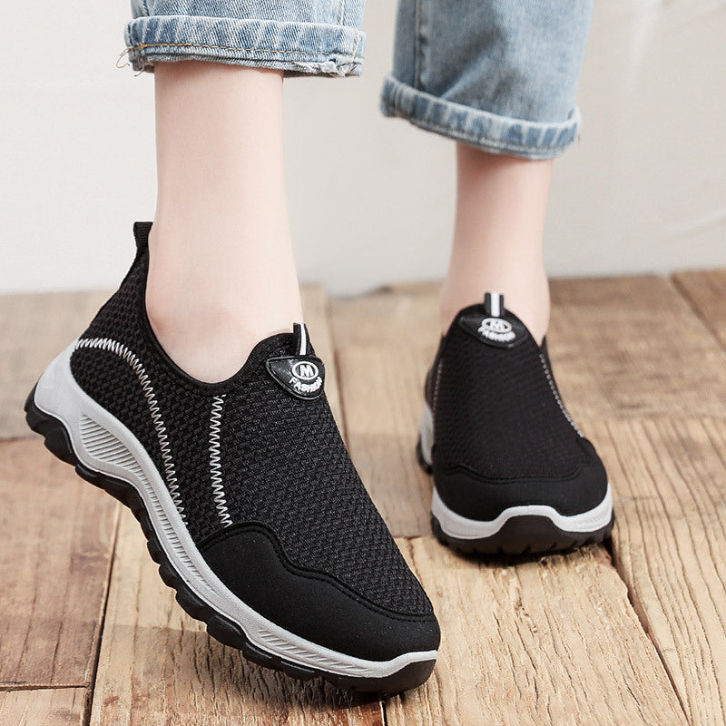 Damen Komfortable Mesh Slip-On Sneakers mit flexibler Laufsohle R&B