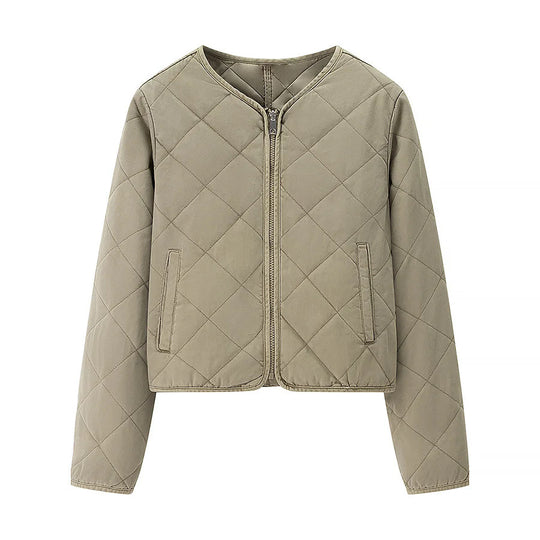 Damen gesteppte Übergangsjacke mit praktischen Taschen und elegantem Stehkragen R&B
