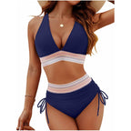 Damen Triangel-Bikini mit verstellbaren Riemen und moderner Rüschenoptik R&B