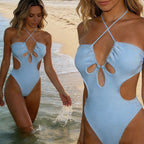 Damen Cut-Out Badeanzug mit hohem Beinausschnitt R&B