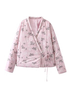 Damen gesteppte Weste im eleganten Blumenprint-Design R&B