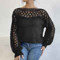 Damen Elegantes Strickoberteil mit raffinierten Spitzenärmeln R&B