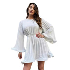 Damen asymmetrischer Maxi-Rock mit floralem Design und schwingendem Fall EB
