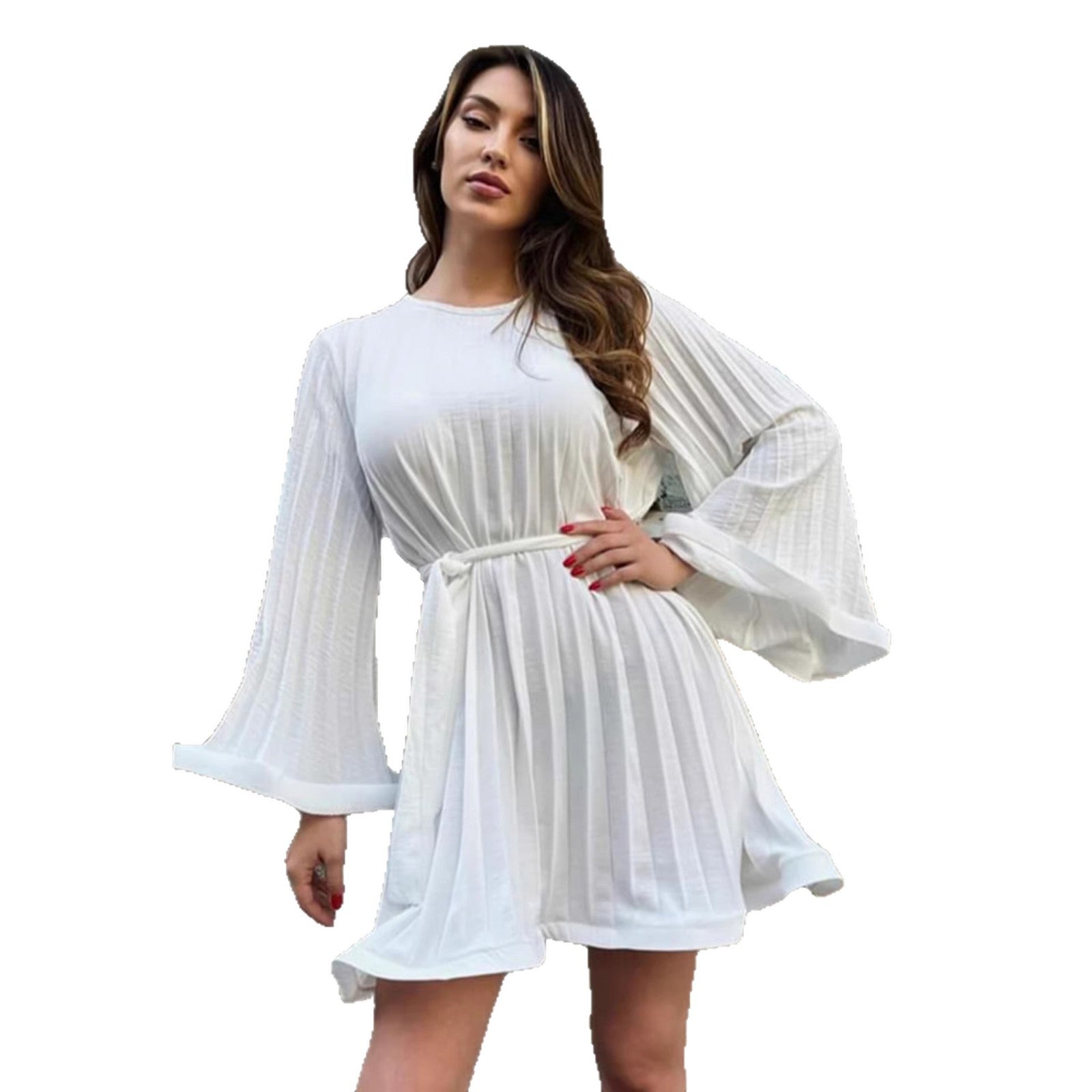 Damen asymmetrischer Maxi-Rock mit floralem Design und schwingendem Fall EB
