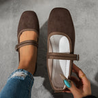 Damen edle Ballerinas mit klassischem Riemen R&B