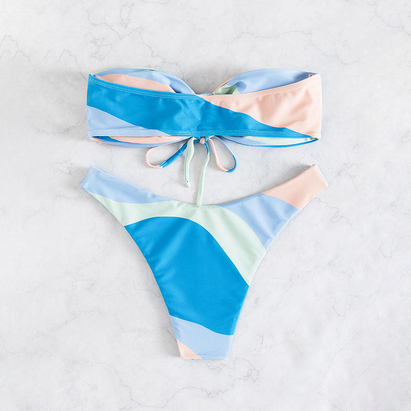 Damen Bandeau-Bikini mit verspieltem Schnitt R&B